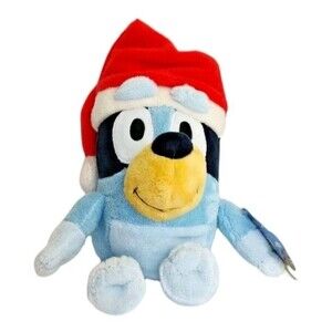 Dan Dee Int'l Bluey Plush Stuffed Animal Santa Hat Christmas Toy Doll Multicolor